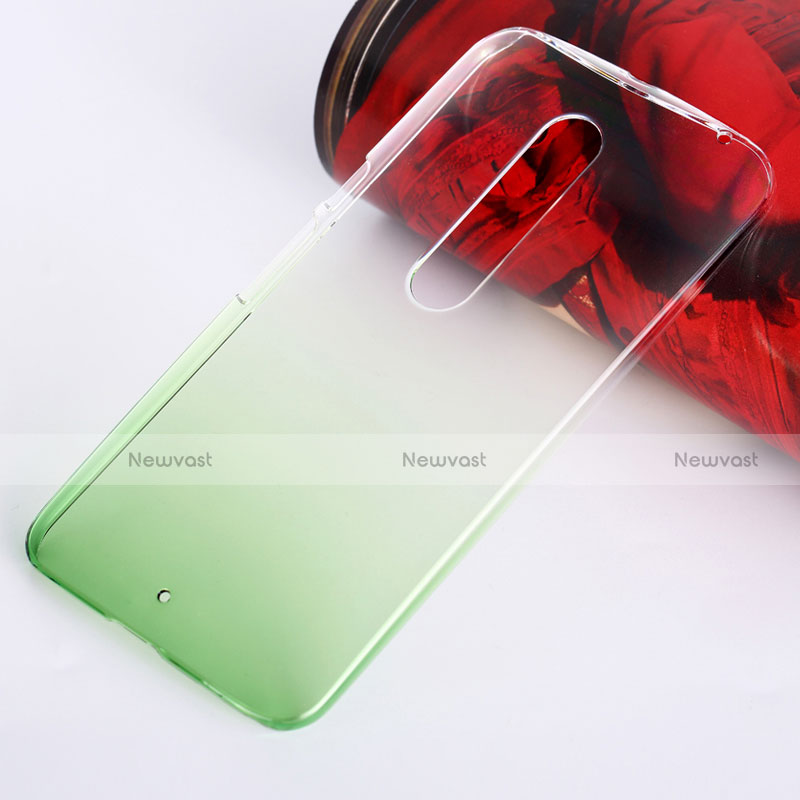 Transparent Gradient Hard Rigid Case for Motorola Moto X Style Green