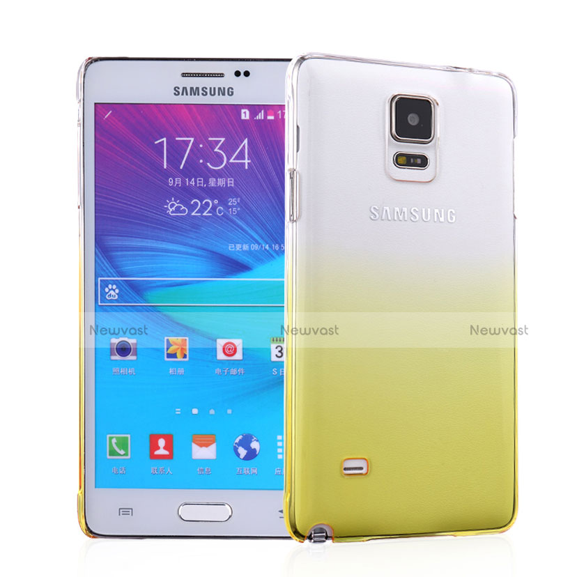 Transparent Gradient Hard Rigid Case for Samsung Galaxy Note 4 SM-N910F Yellow