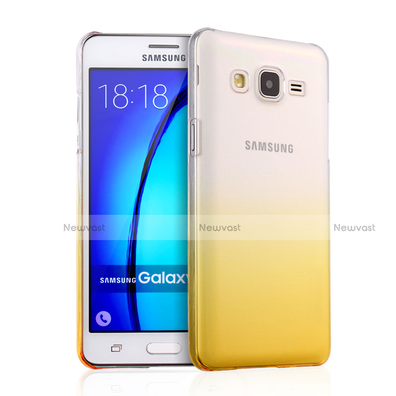 Transparent Gradient Hard Rigid Case for Samsung Galaxy On5 Pro Yellow