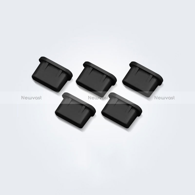 Type-C Anti Dust Cap USB-C Plug Cover Protector Plugy Universal 5PCS H01 for Apple iPad Pro 11 (2021) Black