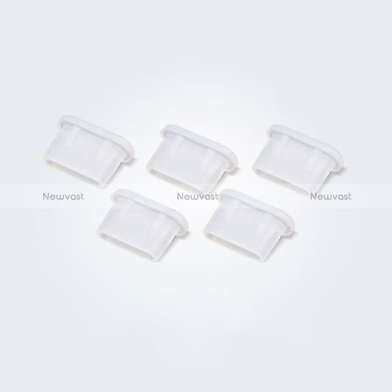 Type-C Anti Dust Cap USB-C Plug Cover Protector Plugy Universal 5PCS H01 for Apple iPad Pro 11 (2021) White