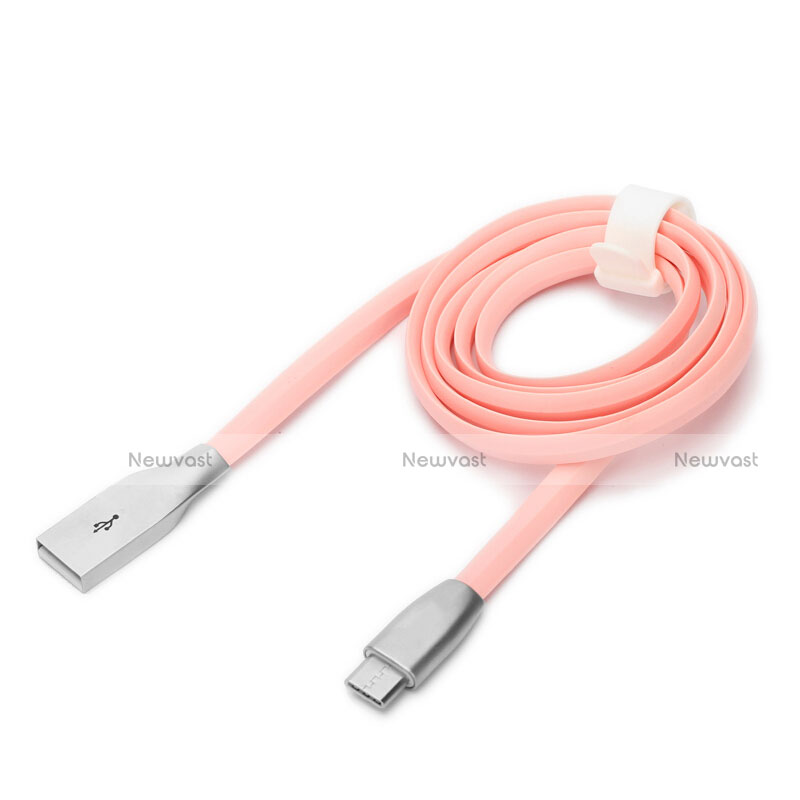 Type-C Charger USB Data Cable Charging Cord Android Universal T03 Pink