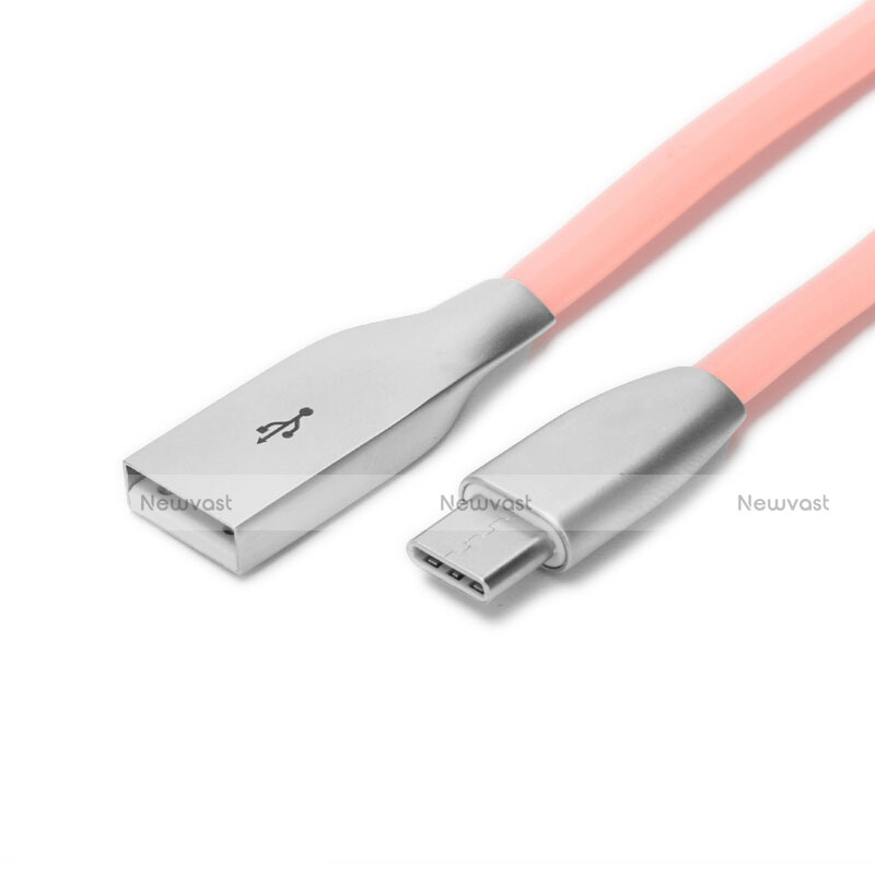 Type-C Charger USB Data Cable Charging Cord Android Universal T03 Pink