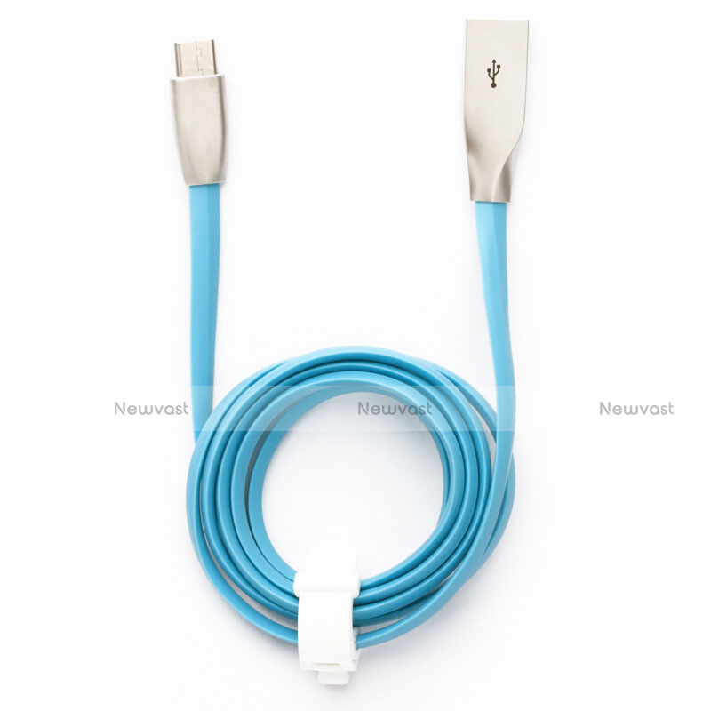 Type-C Charger USB Data Cable Charging Cord Android Universal T03 Sky Blue
