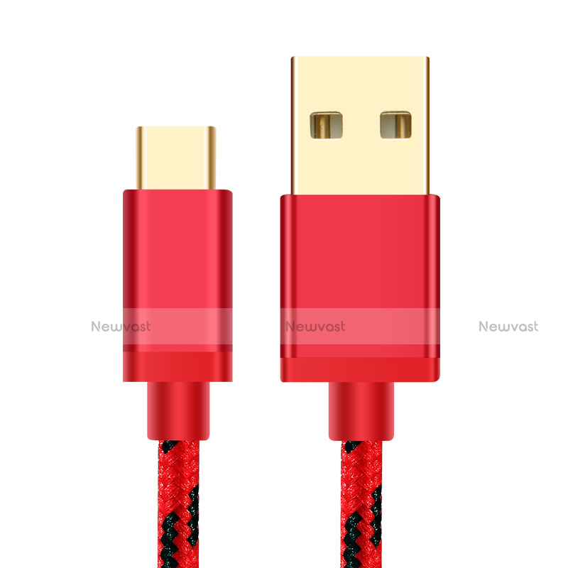 Type-C Charger USB Data Cable Charging Cord Android Universal T09 Red