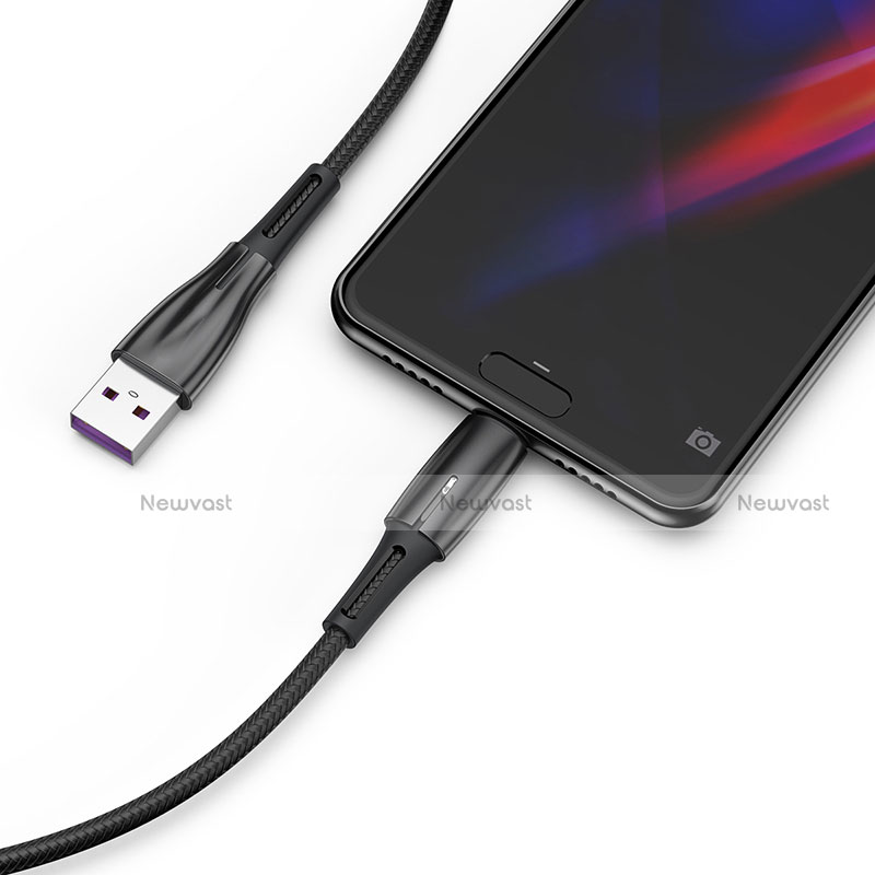 Type-C Charger USB Data Cable Charging Cord Android Universal T12 Black