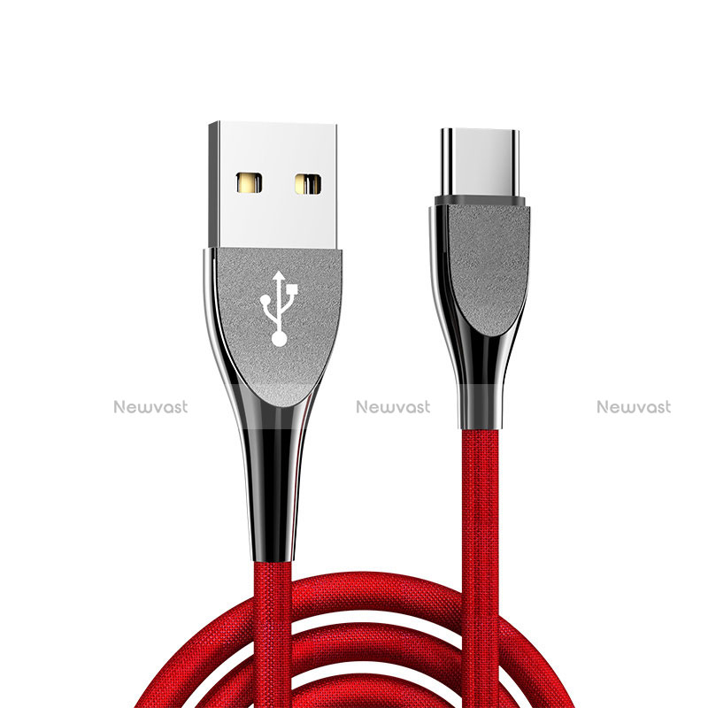 Type-C Charger USB Data Cable Charging Cord Android Universal T21 Red