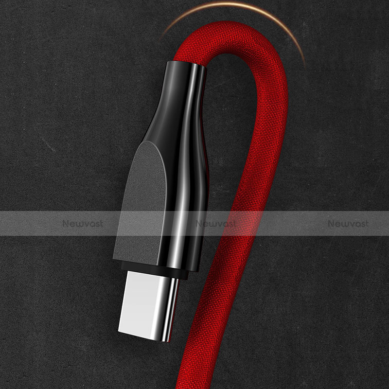Type-C Charger USB Data Cable Charging Cord Android Universal T21 Red