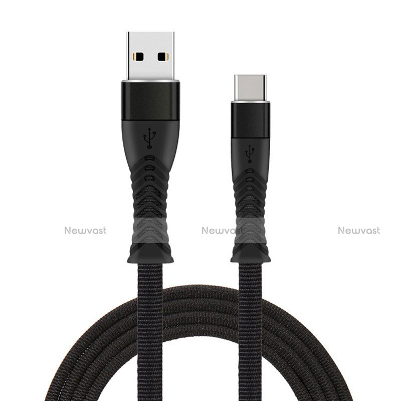 Type-C Charger USB Data Cable Charging Cord Android Universal T26 Black