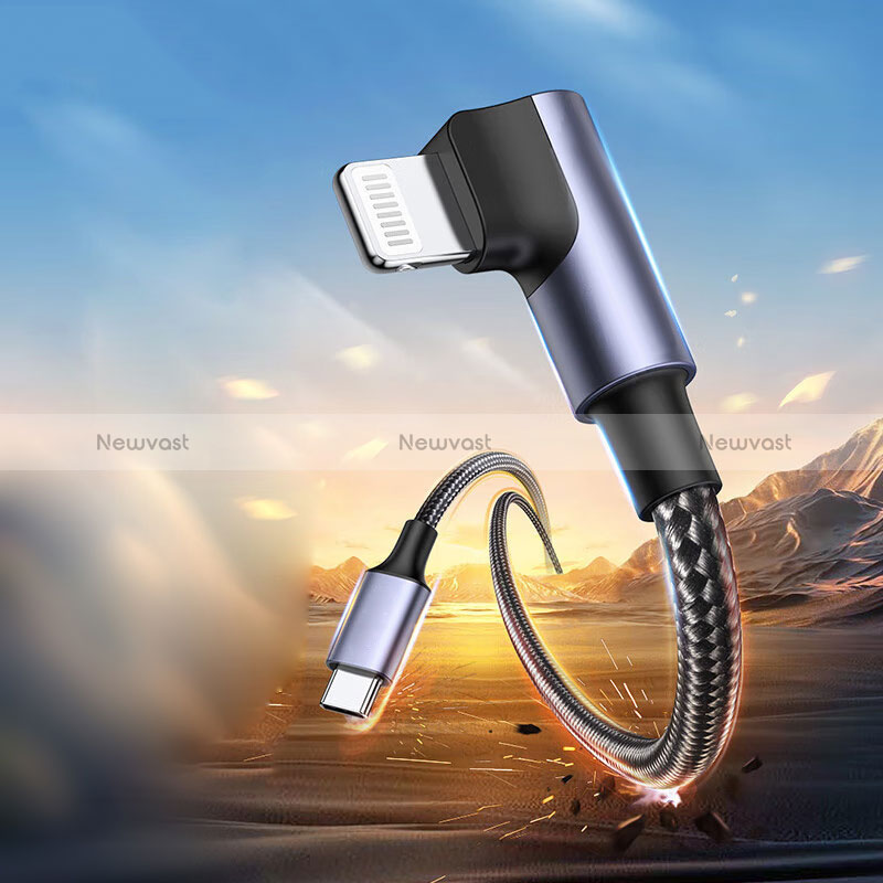 Type-C USB-C to Lightning USB Cable Adapter H01 for Apple iPad Pro 11 (2021) Dark Gray