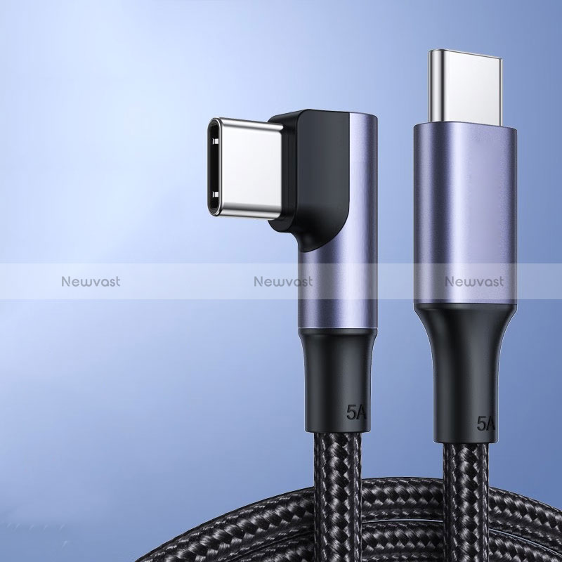 Type-C USB-C to Type-C USB-C Cable Adapter 100W H02 for Apple iPhone 15 Pro Black