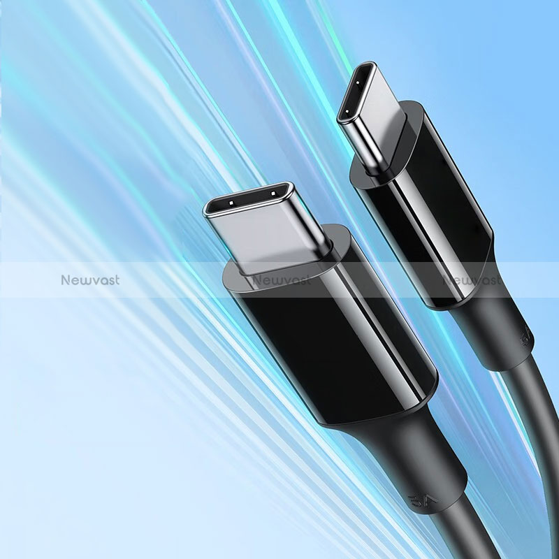 Type-C USB-C to Type-C USB-C Cable Adapter 100W H05 for Apple iPad Pro 11 (2021) Black