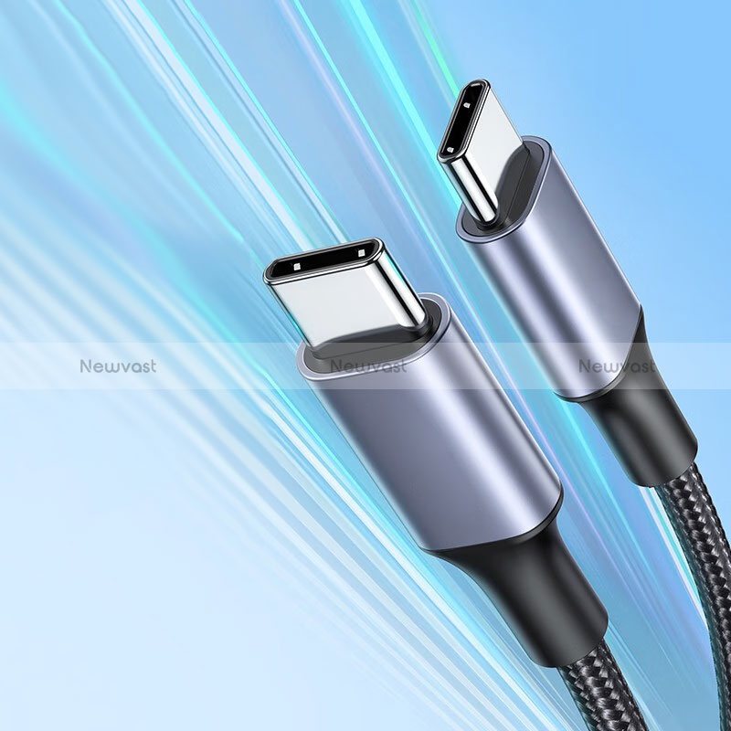 Type-C USB-C to Type-C USB-C Cable Adapter 60W for Apple iPad Pro 11 (2021) Dark Gray
