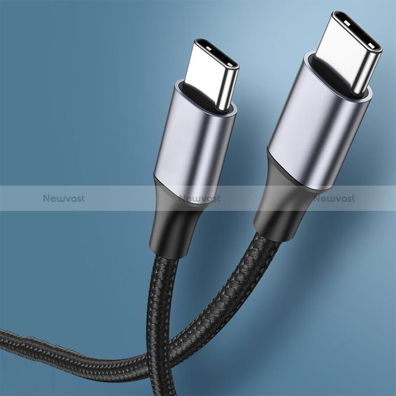 Type-C USB-C to Type-C USB-C Cable Adapter 60W for Apple iPad Pro 12.9 (2021) Dark Gray