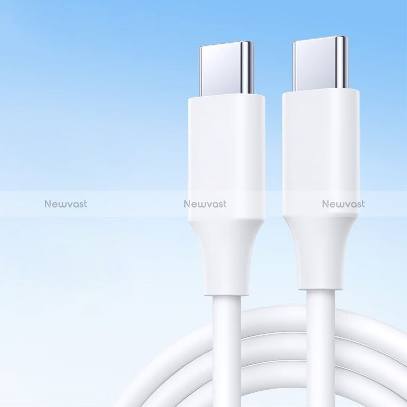 Type-C USB-C to Type-C USB-C Cable Adapter 60W H04 for Apple iPad Pro 12.9 (2022) White