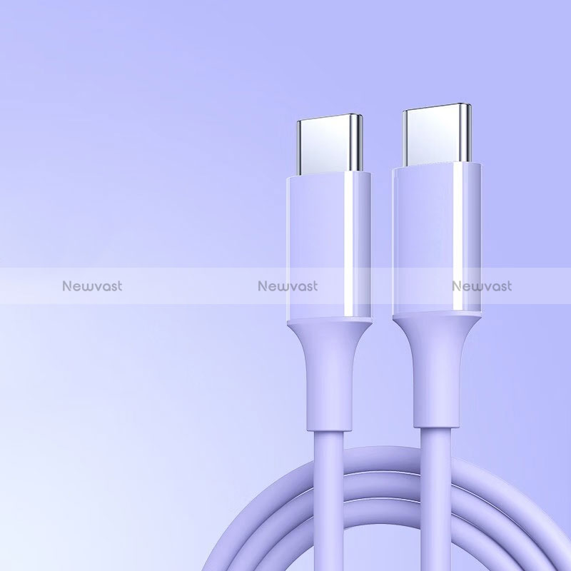 Type-C USB-C to Type-C USB-C Cable Adapter 60W H05 Purple