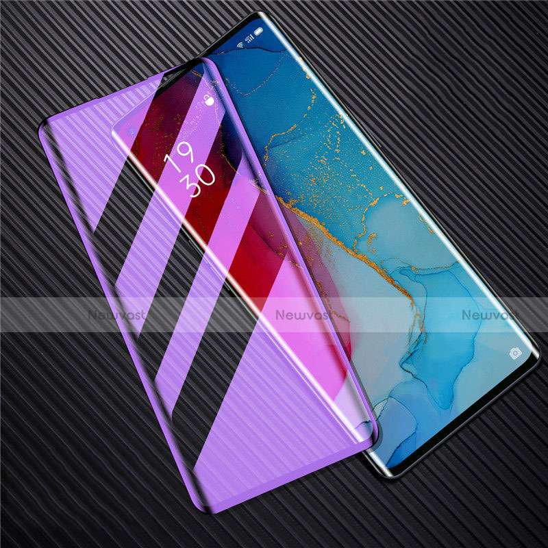 Ultra Clear Anti Blue Light Full Screen Protector Tempered Glass F02 for Oppo Find X2 Neo Black
