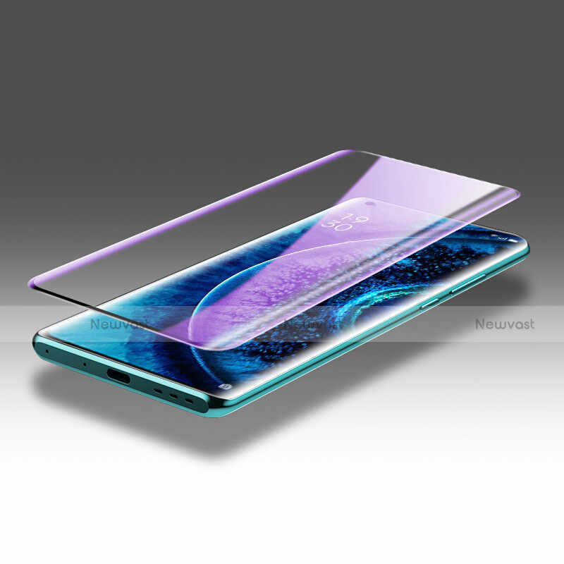 Ultra Clear Anti Blue Light Full Screen Protector Tempered Glass F02 for Oppo Find X2 Pro Black
