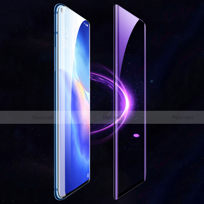 Ultra Clear Anti Blue Light Full Screen Protector Tempered Glass F02 for Oppo Find X3 Neo 5G Black