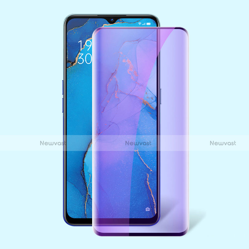 Ultra Clear Anti Blue Light Full Screen Protector Tempered Glass F02 for Oppo K7 5G Black