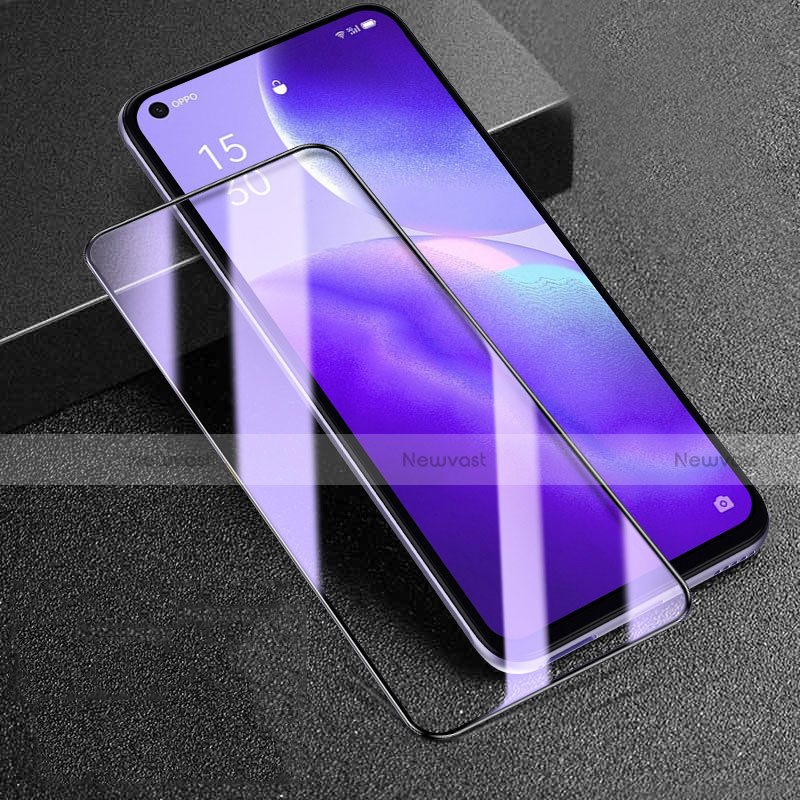 Ultra Clear Anti Blue Light Full Screen Protector Tempered Glass F02 for Oppo Reno5 5G Black