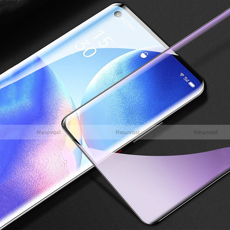 Ultra Clear Anti Blue Light Full Screen Protector Tempered Glass F02 for Oppo Reno5 Pro 5G Black