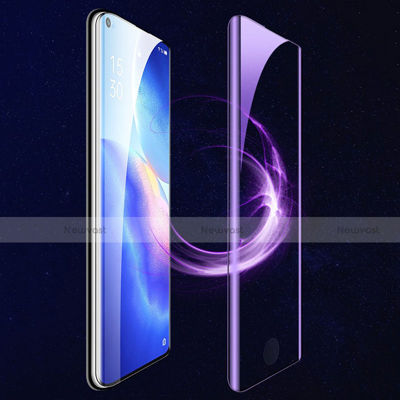 Ultra Clear Anti Blue Light Full Screen Protector Tempered Glass F02 for Oppo Reno5 Pro 5G Black