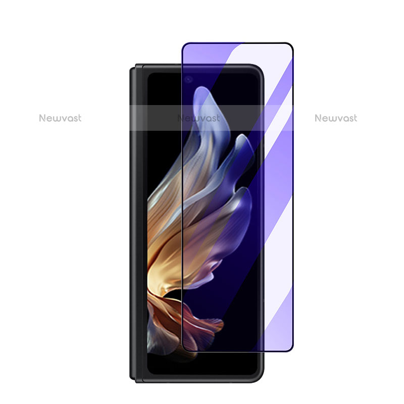 Ultra Clear Anti Blue Light Full Screen Protector Tempered Glass F02 for Samsung Galaxy Z Fold3 5G Black