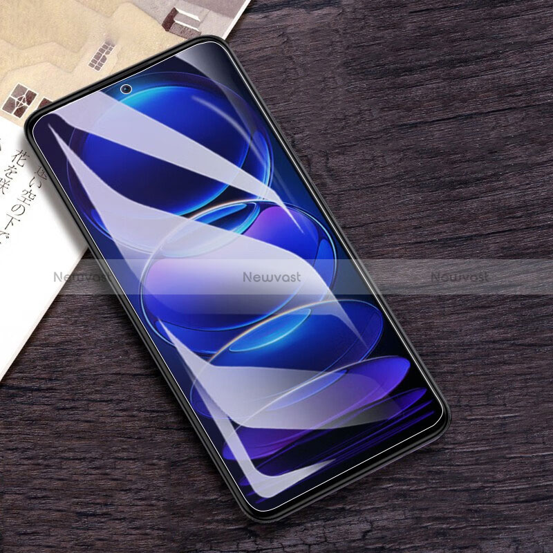 Ultra Clear Anti Blue Light Full Screen Protector Tempered Glass F02 for Xiaomi Redmi Note 12 Pro 5G Black