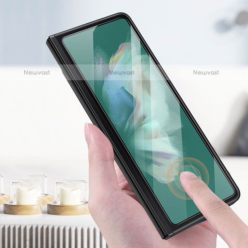 Ultra Clear Anti Blue Light Full Screen Protector Tempered Glass F03 for Samsung Galaxy Z Fold3 5G Black