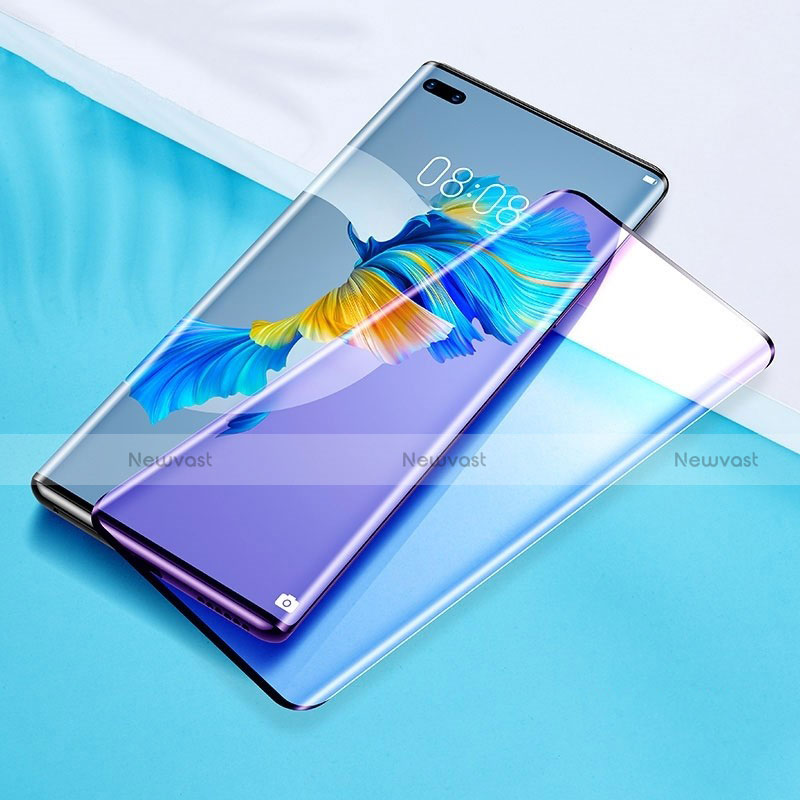 Ultra Clear Anti Blue Light Full Screen Protector Tempered Glass F06 for Huawei Mate 40 Pro Black
