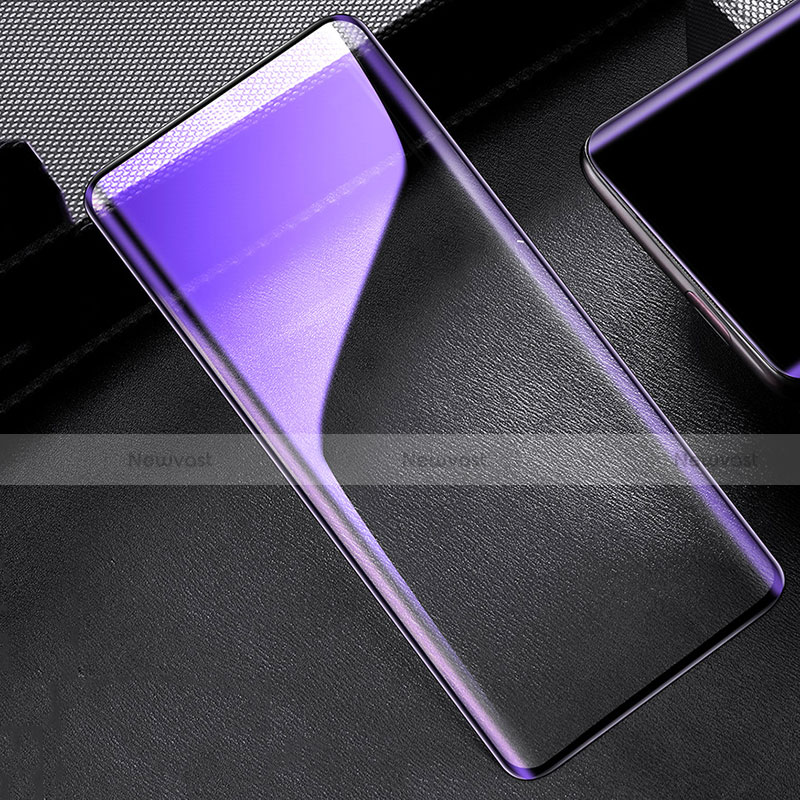 Ultra Clear Anti Blue Light Full Screen Protector Tempered Glass for OnePlus 8 Black