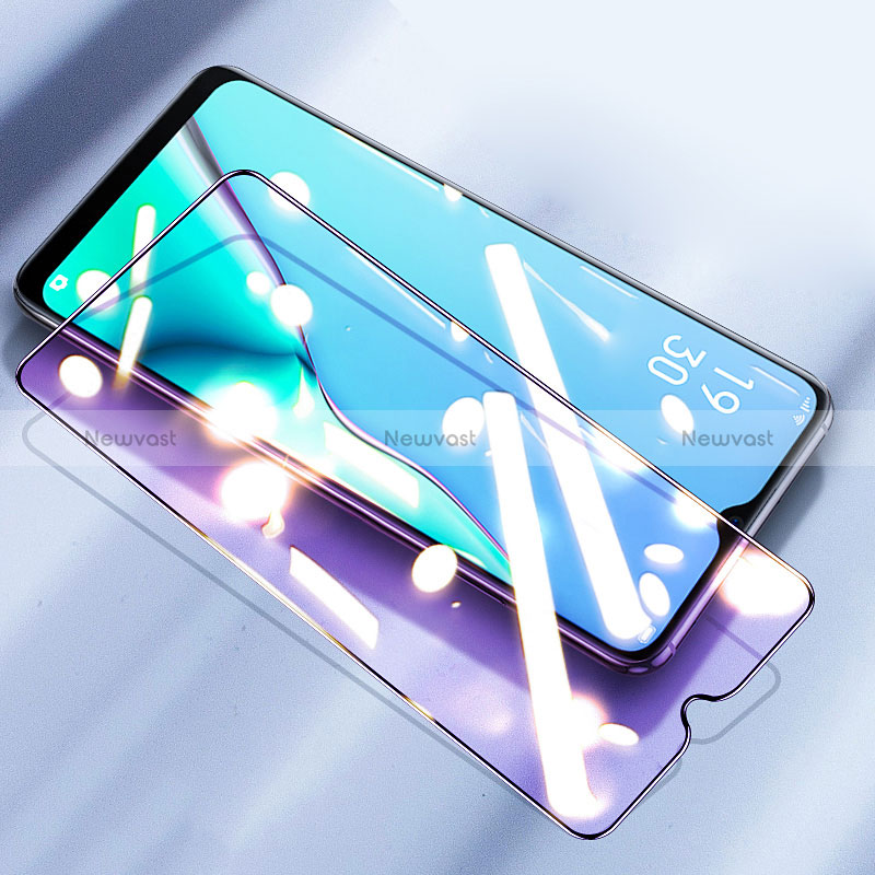 Ultra Clear Anti Blue Light Full Screen Protector Tempered Glass for Oppo A16 Black