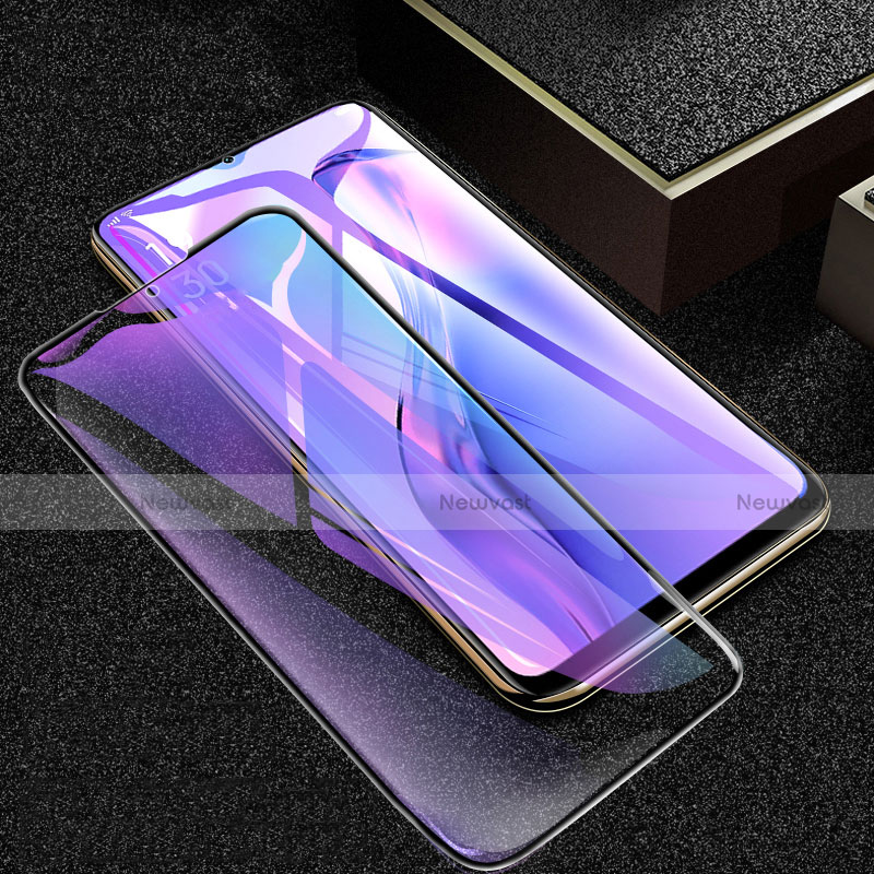 Ultra Clear Anti Blue Light Full Screen Protector Tempered Glass for Oppo A8 Black