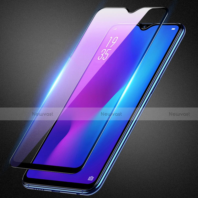 Ultra Clear Anti Blue Light Full Screen Protector Tempered Glass for Oppo A9 Black