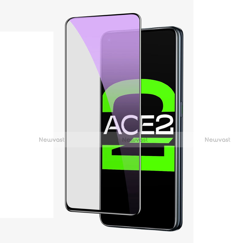 Ultra Clear Anti Blue Light Full Screen Protector Tempered Glass for Oppo Ace2 Black