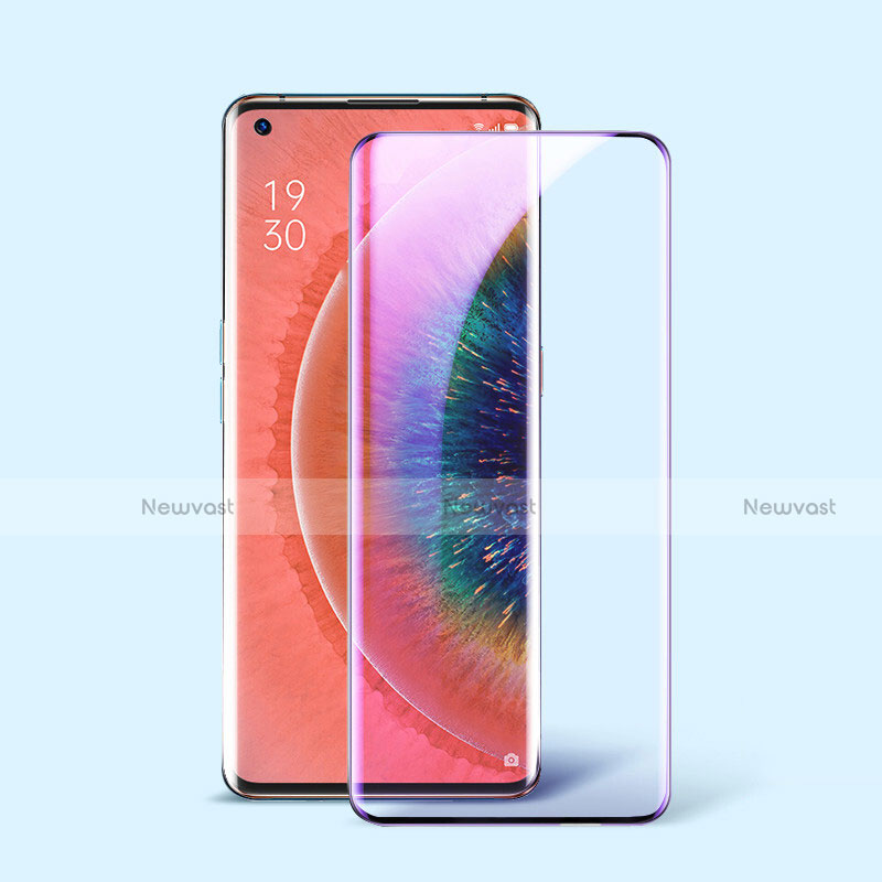 Ultra Clear Anti Blue Light Full Screen Protector Tempered Glass for Oppo Find X2 Pro Black