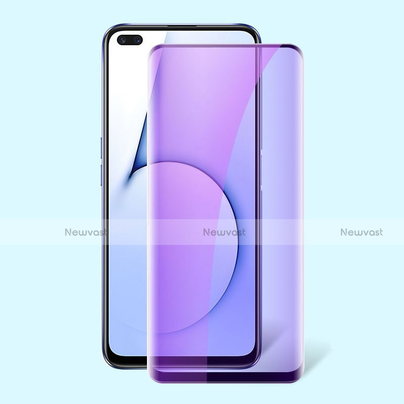 Ultra Clear Anti Blue Light Full Screen Protector Tempered Glass for Realme X50 5G Black