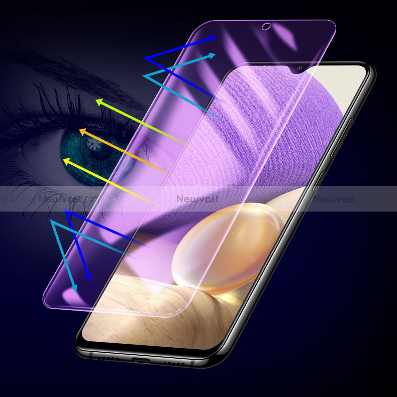 Ultra Clear Anti Blue Light Full Screen Protector Tempered Glass for Vivo iQOO U3 5G Black