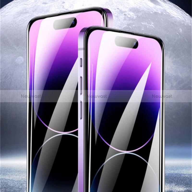 Ultra Clear Anti Blue Light Full Screen Protector Tempered Glass U02 for Apple iPhone 15 Pro Black
