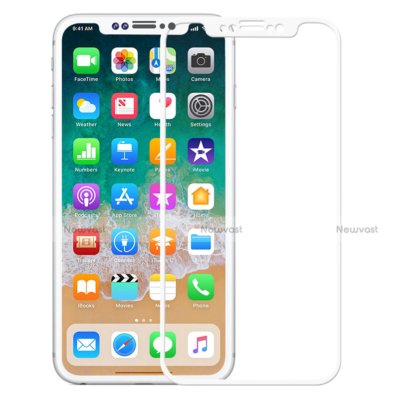 Ultra Clear Full Screen Protector Tempered Glass F02 for Apple iPhone X White