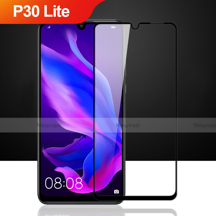 Ultra Clear Full Screen Protector Tempered Glass F02 for Huawei P30 Lite XL Black