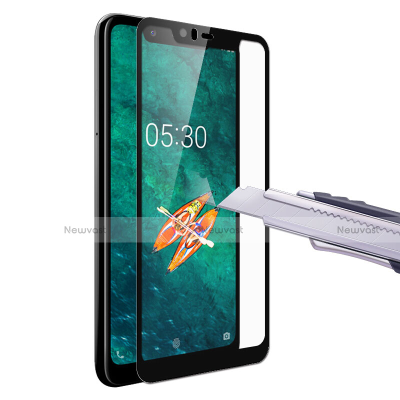 Ultra Clear Full Screen Protector Tempered Glass F02 for Nokia X5 Black