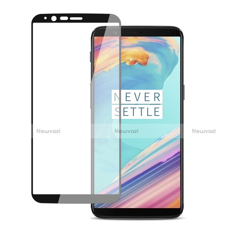 Ultra Clear Full Screen Protector Tempered Glass F02 for OnePlus 5T A5010 Black