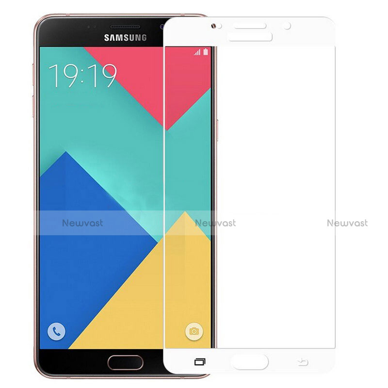 Ultra Clear Full Screen Protector Tempered Glass F02 for Samsung Galaxy A7 (2016) A7100 White