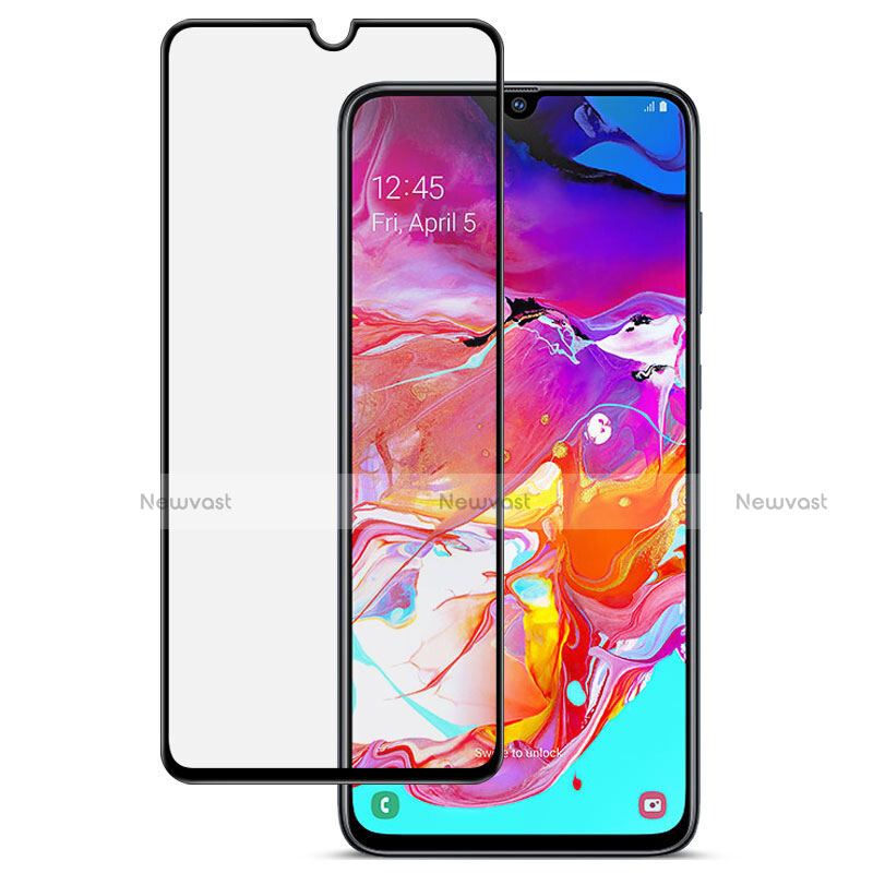 Ultra Clear Full Screen Protector Tempered Glass F02 for Samsung Galaxy A70 Black