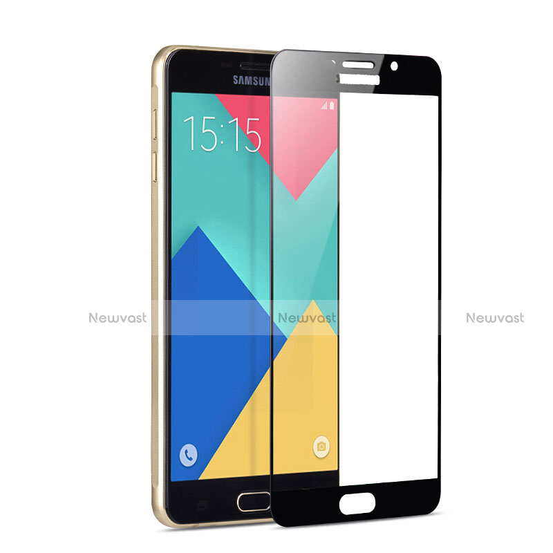 Ultra Clear Full Screen Protector Tempered Glass F02 for Samsung Galaxy A9 (2016) A9000 Black