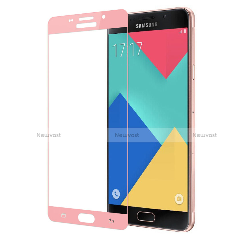 Ultra Clear Full Screen Protector Tempered Glass F02 for Samsung Galaxy A9 Pro (2016) SM-A9100 Rose Gold