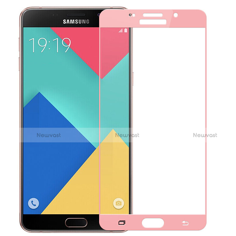 Ultra Clear Full Screen Protector Tempered Glass F02 for Samsung Galaxy A9 Pro (2016) SM-A9100 Rose Gold
