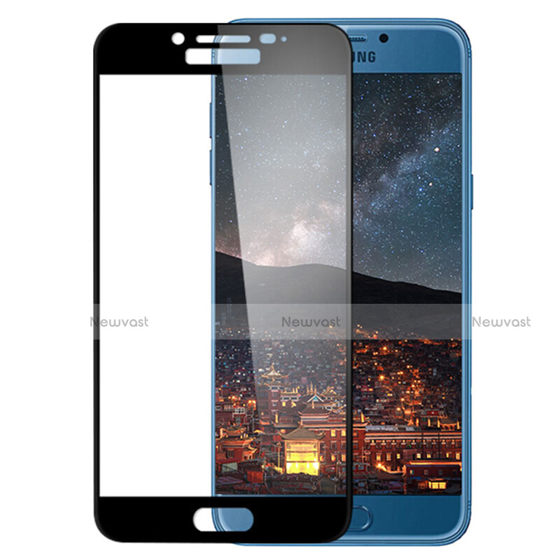 Ultra Clear Full Screen Protector Tempered Glass F02 for Samsung Galaxy C7 Pro C7010 Black